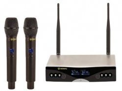 Radiowave UHM-402 радиосистема с 2 ручными микрофонами, корпус: пластик, UHF650-740MHz, среднее время работы: 8 часов, рабочее расстояние: 50-80 м. от музыкального магазина МОРОЗ МЬЮЗИК