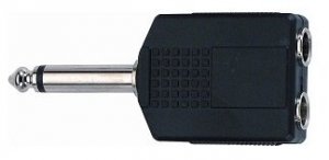 КОММУТАЦИЯ, РАЗЪЕМЫ, ПЕРЕХОДНИКИ QUIK LOK AD72 адаптер, 2 входа Mono Jack 6.3mm (1/4') на 1 Mono Jack 6.3mm (1/4')