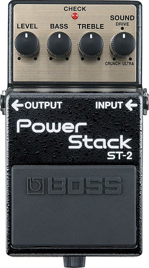 BOSS ST-2 педаль гитарная Power Stack. Регуляторы: Level, EQ и Sound от музыкального магазина МОРОЗ МЬЮЗИК
