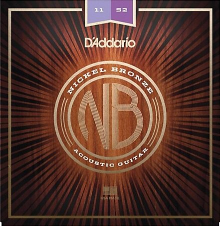 D'Addario NB1152 Nickel Bronze комплект струн для акустической гитары, Custom Light, 11-52 от музыкального магазина МОРОЗ МЬЮЗИК
