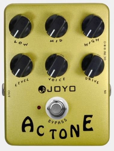 Joyo JF-13-AC-Tone педаль эффектов воссоздает звук знаменитого усилителя VOX AC30 звук классического британского рока от музыкального магазина МОРОЗ МЬЮЗИК