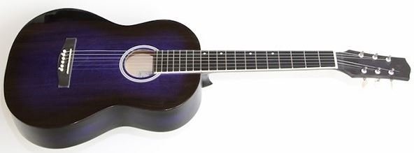 Амистар M-313-BL акустическая гитара 19 ладов, ширина грифа 52 мм, верхняя дэка береза, цвет синий, матовый от музыкального магазина МОРОЗ МЬЮЗИК