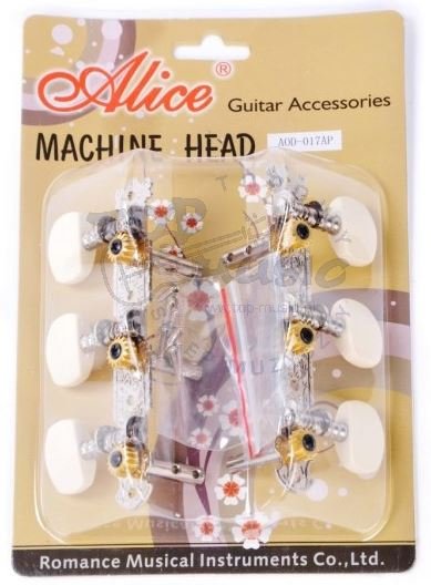 Alice AOD-017AP комплект хромированной колковой механики для акустической гитары без пластиковй втулки, 35 мм от музыкального магазина МОРОЗ МЬЮЗИК