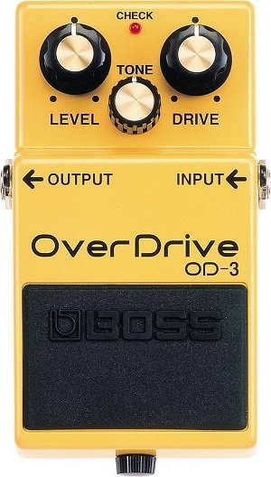 BOSS OD-3 педаль гитарная OverDrive. Регуляторы: Level, Tone, Drive от музыкального магазина МОРОЗ МЬЮЗИК