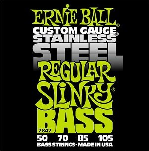 Ernie Ball 2842 струны для бас гитары (50-70-85-105), навивка из нержавеющей стали от музыкального магазина МОРОЗ МЬЮЗИК