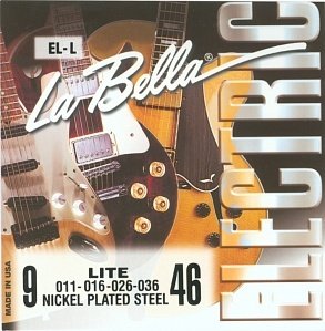 La Bella EL-L Light Комплект струн для электро-гитары. Верхние струны - сталь, басовые струны-сталь 9-11-16-26w-36-46 от музыкального магазина МОРОЗ МЬЮЗИК