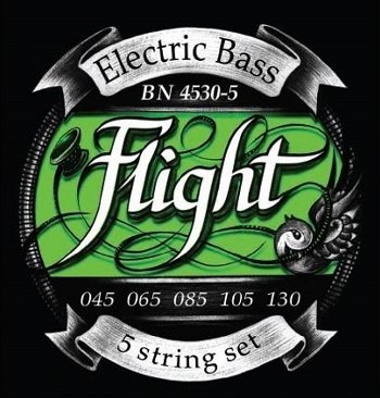 FLIGHT BN4530-5 струны для 5-ти струнной бас-гитары, 45-130, натяжение Medium, обмотка никель от музыкального магазина МОРОЗ МЬЮЗИК
