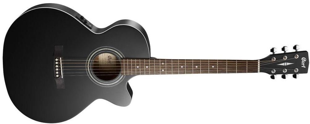 CORT SFX-ME-BKS SFX Series электро-акустическая гитара с вырезом, верхняя дэка ель, задняя дэка / обечайки красное дерево, цвет чёрный от музыкального магазина МОРОЗ МЬЮЗИК