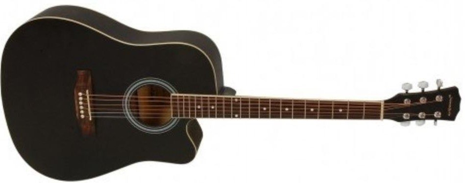 Jonson&Co E4011C BK акустическая гитара с вырезом, размер 40", материал липа, цвет черный матовый от музыкального магазина МОРОЗ МЬЮЗИК