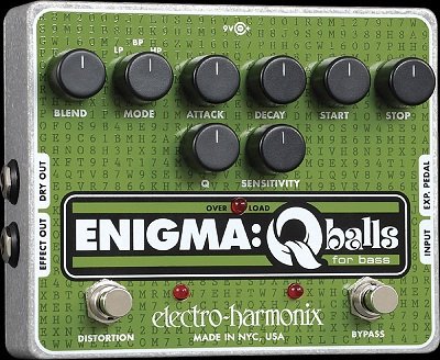 Electro-Harmonix Enigma Qballs  педаль для бас-гитары Envelope Filter от музыкального магазина МОРОЗ МЬЮЗИК