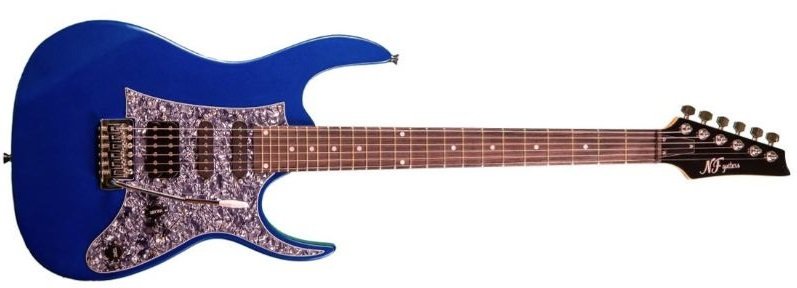 NF Guitars GR-22 (L-G3) MBL электрогитара 24 лада, форма Ibanez, S-S-H, корпус липа, гриф клён, тремоло стандарт, цвет синий от музыкального магазина МОРОЗ МЬЮЗИК