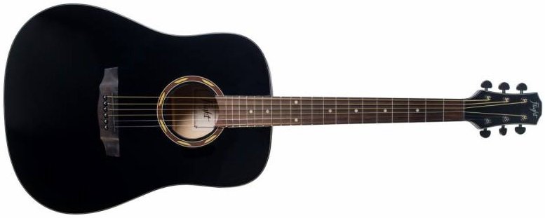 FLIGHT D-130 BK акустическая гитара Dreadnought, 20 ладов, верхняя дека агатис, гриф махагони, цвет чёрный от музыкального магазина МОРОЗ МЬЮЗИК