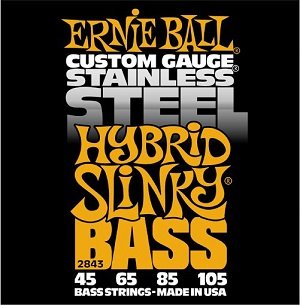 Ernie Ball 2843 струны для бас гитары (45-65-85-105), навивка из нержавеющей стали от музыкального магазина МОРОЗ МЬЮЗИК