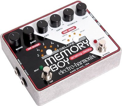 Electro-Harmonix Deluxe Memory Boy дилей педаль, Tap Tempo, Tap Divide(деление сигнала), вход педали от музыкального магазина МОРОЗ МЬЮЗИК