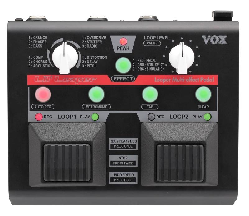 VOX Lil' Looper VLL-1 цифровой напольный лупер / процессор, запись до 90 сек. на 2 независимые петли от музыкального магазина МОРОЗ МЬЮЗИК