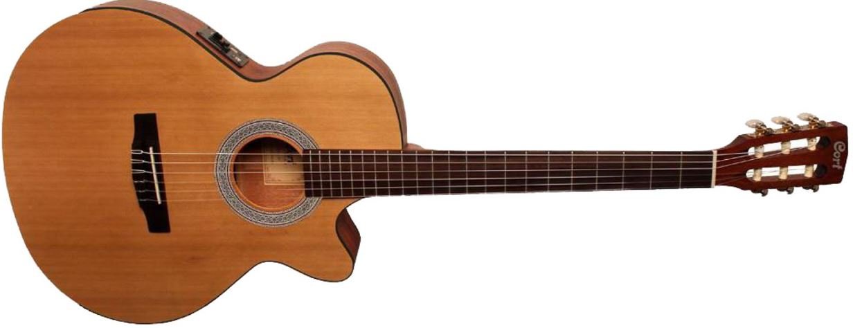 CORT CEC1-OP Classic Series электро-акустическая классическая гитара, с вырезом, цвет натуральный от музыкального магазина МОРОЗ МЬЮЗИК