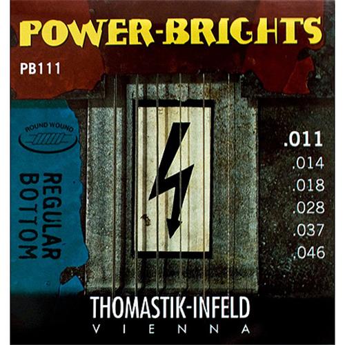 Thomastik PB111 Power-Brights Regular Bottom Комплект струн для электрогитары, 11-46 от музыкального магазина МОРОЗ МЬЮЗИК