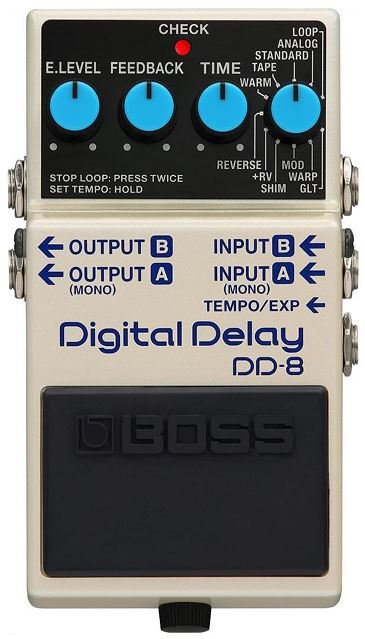 BOSS DD-8 педаль эффекта дилей/лупер для электрогитары, 10 режимов звучания, включая дилей с реверберацией, шиммером или модуляцией от музыкального магазина МОРОЗ МЬЮЗИК