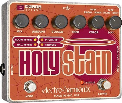 Electro-Harmonix Holy Stain  гитарная педаль-мультиэффект Distortion/Reverb/Pitch Shifter/Tremolo от музыкального магазина МОРОЗ МЬЮЗИК