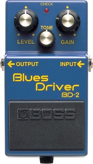 BOSS BD-2 педаль гитарная Blues Driver. Регуляторы Gain, Level иTone. Индикаторы: Check. Разъемы: вх от музыкального магазина МОРОЗ МЬЮЗИК