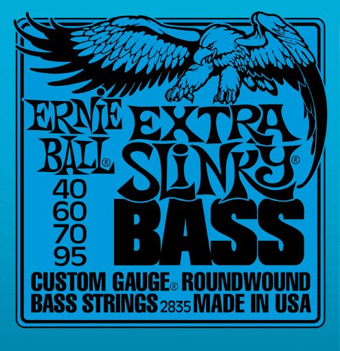Ernie Ball 2835 струны для бас гитары (40-60-70-95) никелированная стальная оплётка, шестигранный стальной керн от музыкального магазина МОРОЗ МЬЮЗИК