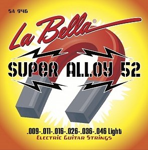La Bella SA946 Super Alloy 52 09-46 Комплект струн для электро-гитары, никель 52% и железо 48% от музыкального магазина МОРОЗ МЬЮЗИК