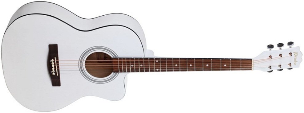 PRADO HS - 3910 / WH акустическая гитара с вырезом, 39", цвет белый от музыкального магазина МОРОЗ МЬЮЗИК