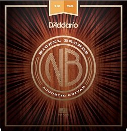 D'Addario NB1256 Nickel Bronze Комплект струн для акустической гитары, Light Top/Med Bottom, 12-56 от музыкального магазина МОРОЗ МЬЮЗИК