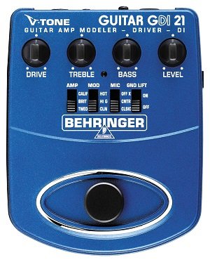 Behringer GDI21 - Педаль моделир. гитарных усилителей / предусилитель для прямой записи / DI-бокс от музыкального магазина МОРОЗ МЬЮЗИК