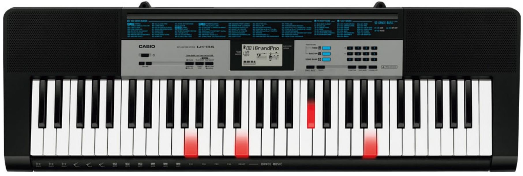 CASIO LK-136 синтезатор 61 клавиша с подсветкой, 32-нотная полифония (максимально), 120 тембров, 70 стилей от музыкального магазина МОРОЗ МЬЮЗИК