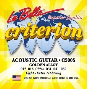 La Bella C500S Criterion Комплект струн для акустической гитары, бронза, Light, 12-52 от музыкального магазина МОРОЗ МЬЮЗИК