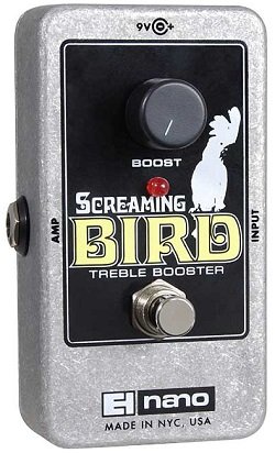 Electro-Harmonix Nano Screaming Bird  гитарная педаль Treble Booster от музыкального магазина МОРОЗ МЬЮЗИК