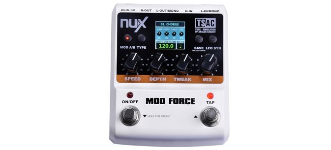 Nux Cherub MOD-FORCE Педаль эффектов модуляции от музыкального магазина МОРОЗ МЬЮЗИК