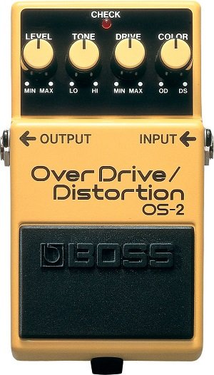 BOSS OS-2 педаль гитарная OverDrive/Distortion. Регуляторы: Level, Tone, Drive, Color от музыкального магазина МОРОЗ МЬЮЗИК