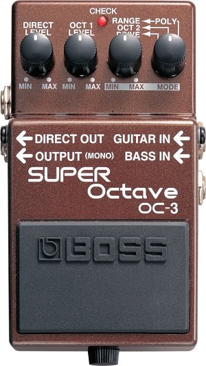 BOSS OC-3 педаль гитарная SUPER Octave. Регуляторы: DIRECT LEVEL, OCT1 LEVEL, CONTROL, MODE от музыкального магазина МОРОЗ МЬЮЗИК