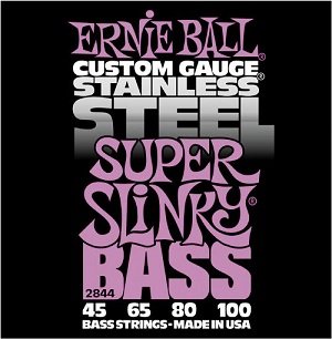 Ernie Ball 2844 струны для бас гитары (45-65-80-100), навивка из нержавеющей стали от музыкального магазина МОРОЗ МЬЮЗИК