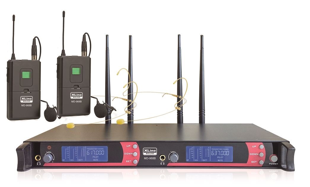 Радиосистема двухканальная. XLINE MD-968a. Радиосистема XLINE MD-272b.