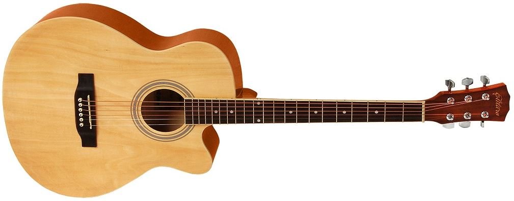 Elitaro E4010C N акустическая гитара с вырезом, размер 40", глянцевое покрытие, материал липа, цвет натуральный от музыкального магазина МОРОЗ МЬЮЗИК