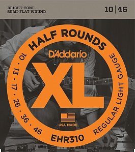 D'Addario EHR310 Half Round Комплект струн для электрогитары, Regular Light, 10-46 от музыкального магазина МОРОЗ МЬЮЗИК