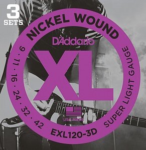 D'Addario EXL120-3D набор из 3-х комплектов 9-42 от музыкального магазина МОРОЗ МЬЮЗИК