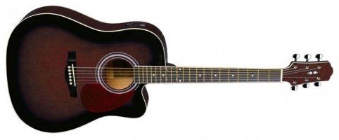 Naranda DG220CE-WRS Электро-Акустическая гитара с вырезом. 41", верхняя дека - ель от музыкального магазина МОРОЗ МЬЮЗИК