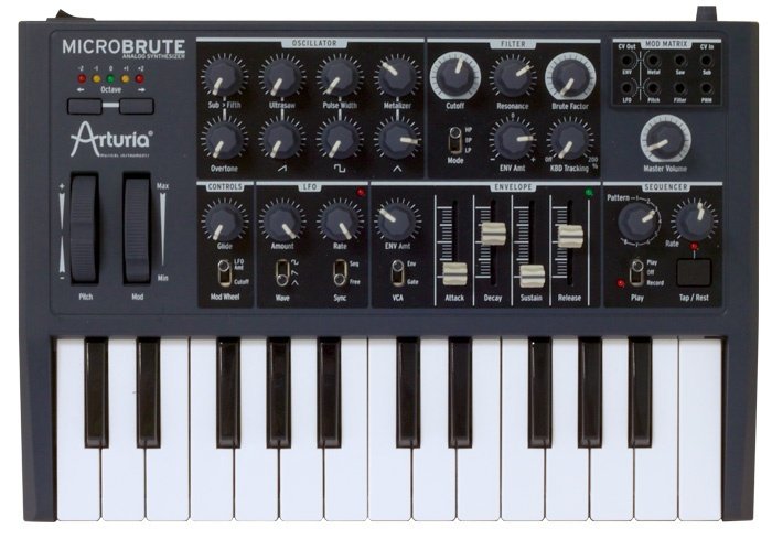 Arturia MicroBrute Монофонический аналоговый синтезатор, 25 мини-клавиш, VC осциллятор, Sub-осциллят от музыкального магазина МОРОЗ МЬЮЗИК
