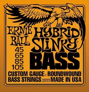 Ernie Ball 2833 струны для бас гитары (45-65-85-105) никелированная стальная оплётка, шестигранный стальной керн от музыкального магазина МОРОЗ МЬЮЗИК
