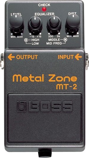 BOSS MT-2 педаль гитарная Metal Zone. Регуляторы: Level, EQ, Dist от музыкального магазина МОРОЗ МЬЮЗИК