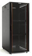 Hyperline TTB-4288-AS-RAL9004 Шкаф напольный 19-дюймовый, 42U, 2055x800х800мм, передняя дверь стеклянная, задняя сплошная, цвет черный от музыкального магазина МОРОЗ МЬЮЗИК