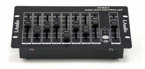 Laudio RD824 DMX контроллер, 8 отдельных канальных фейдеров и 1 мастер-фейдер, 24 канала DMX, компактный дизайн и простота в эксплуатации, питание: DC от музыкального магазина МОРОЗ МЬЮЗИК