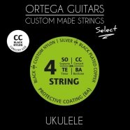 Ortega UKSBK-CC Select комплект струн для концертного укулеле, черный нейлон, с покрытием от музыкального магазина МОРОЗ МЬЮЗИК