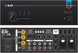 CVGaudio M-43T Профессиональный микшер-усилитель для качественных систем трансляции фоновой музыки и оповещения, 40W/100V, 3 line in, 2 mic/line in (н от музыкального магазина МОРОЗ МЬЮЗИК