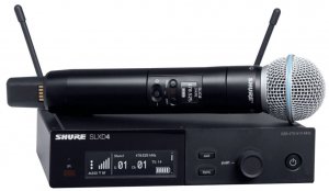 SHURE SLXD24/B58 H56 одноканальная цифровая радиосистема с ручным передатчиком BETA58A, UHF 518-562 МГц  диапазон, выносные антенны, крепление в рэк от музыкального магазина МОРОЗ МЬЮЗИК