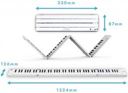 Carry-On FP-88 портативное складное электропиано, 88 клавиш, 128 тембров, 128 стилей, динамики 2х2Вт, USB, аккумулятор, белый от музыкального магазина МОРОЗ МЬЮЗИК